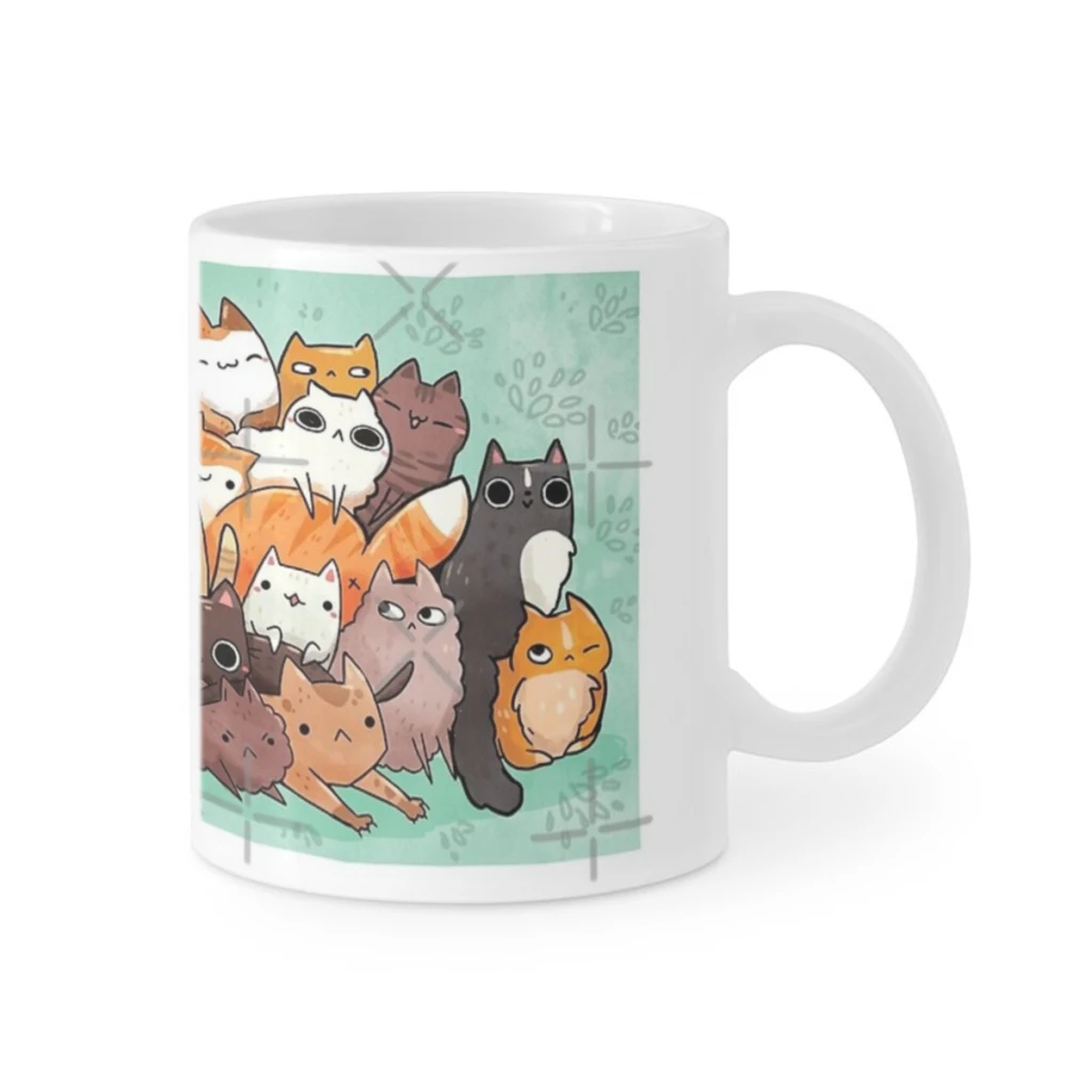 

Pile o cat Coffee Ceramics Mugs Tea Cup Milk Cups Gifts Drinkware Coffeeware