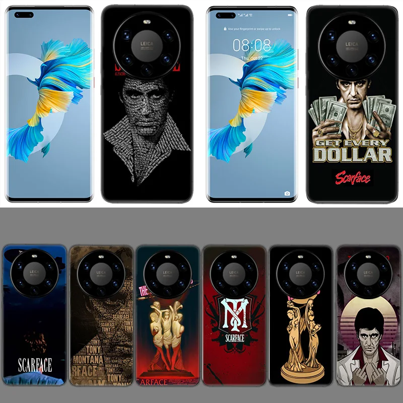 Scarface 1983 Film Al Pacino Movie Coque Case For Huawei Phone P40 P30 Lite P50 P20 P10 Mate 40 30 20 10 Pro TPU Cover Transpare