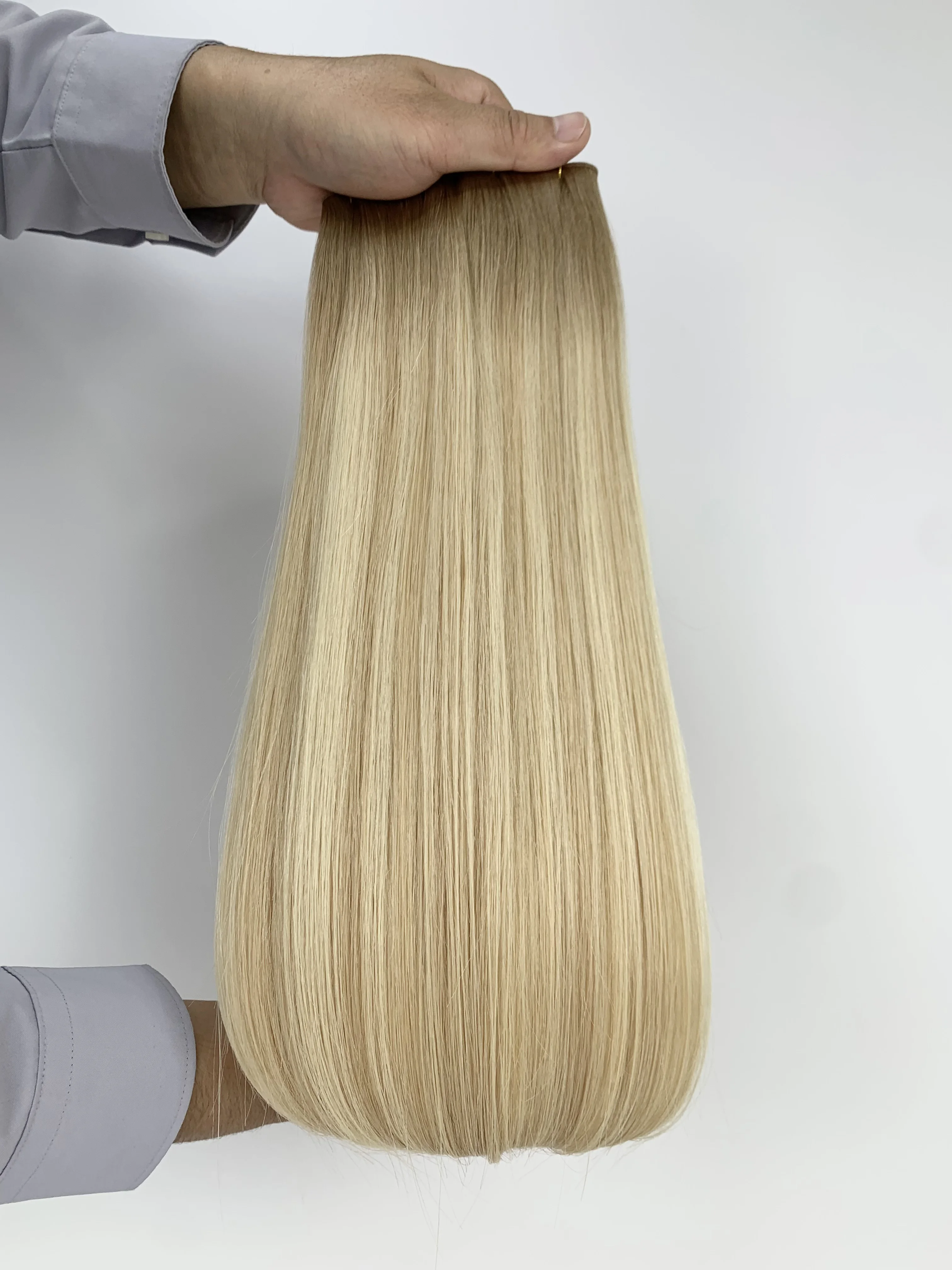 Premium 100% Echt Haar Weft Maagdelijk Haar Geen Korte Haartjes Dubbel Getrokken Netjes Afgesloten Eindjes Voor Insteek Haar Extensions & Bundels