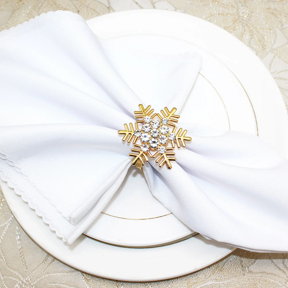 

12Pcs Christmas Deer Napkin Rings Alloy Elegant Napkin Buckles Table Dining Decors Party Holiday Holders Xmas Serviette Buckle