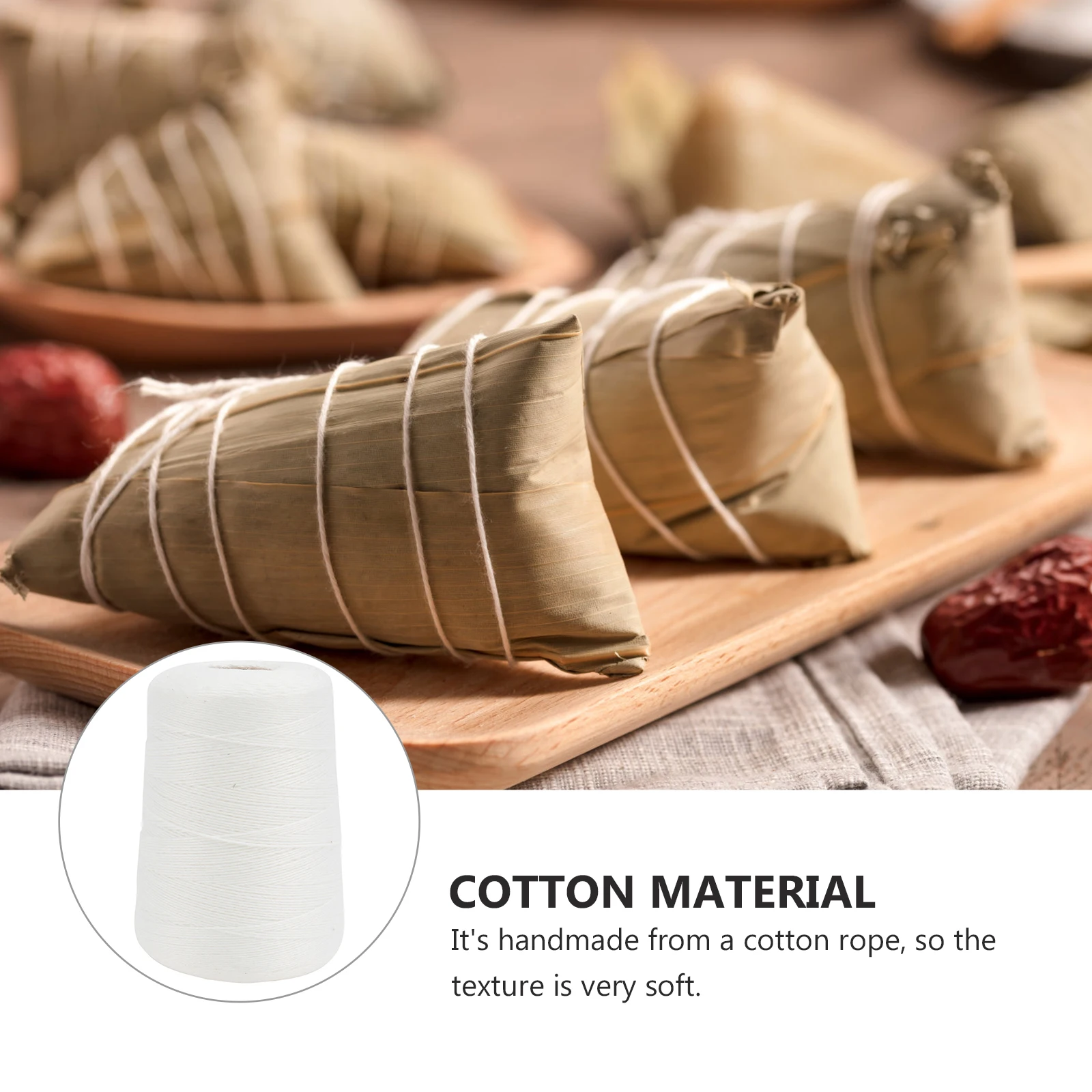 Corda di cotone per salsicce, spago bianco, filo intrecciato da cucina, decorazione fai da te, fascio di corde per tessitura, confezione natalizia