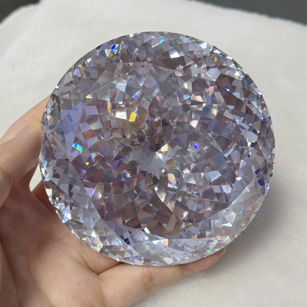 100mm Round Synthetic Cubic Zirconia Loose Stone Big Size CZ Gemstone