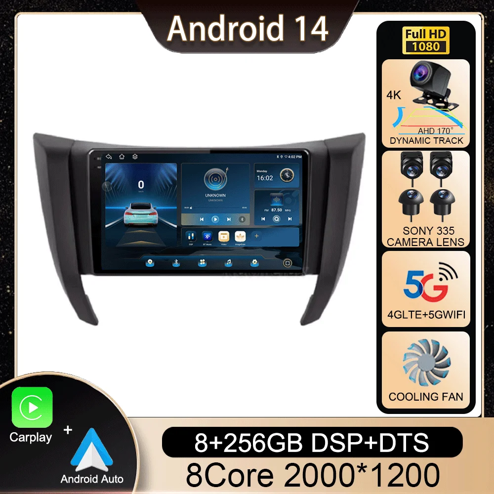 

Автомобильный радиоприемник Carplay Android 14 для NISSAN NAVARA NP300 FRONTIER 2017-2021, мультимедийный видеоплеер, GPS, стерео головное устройство, 2din 2 DIN