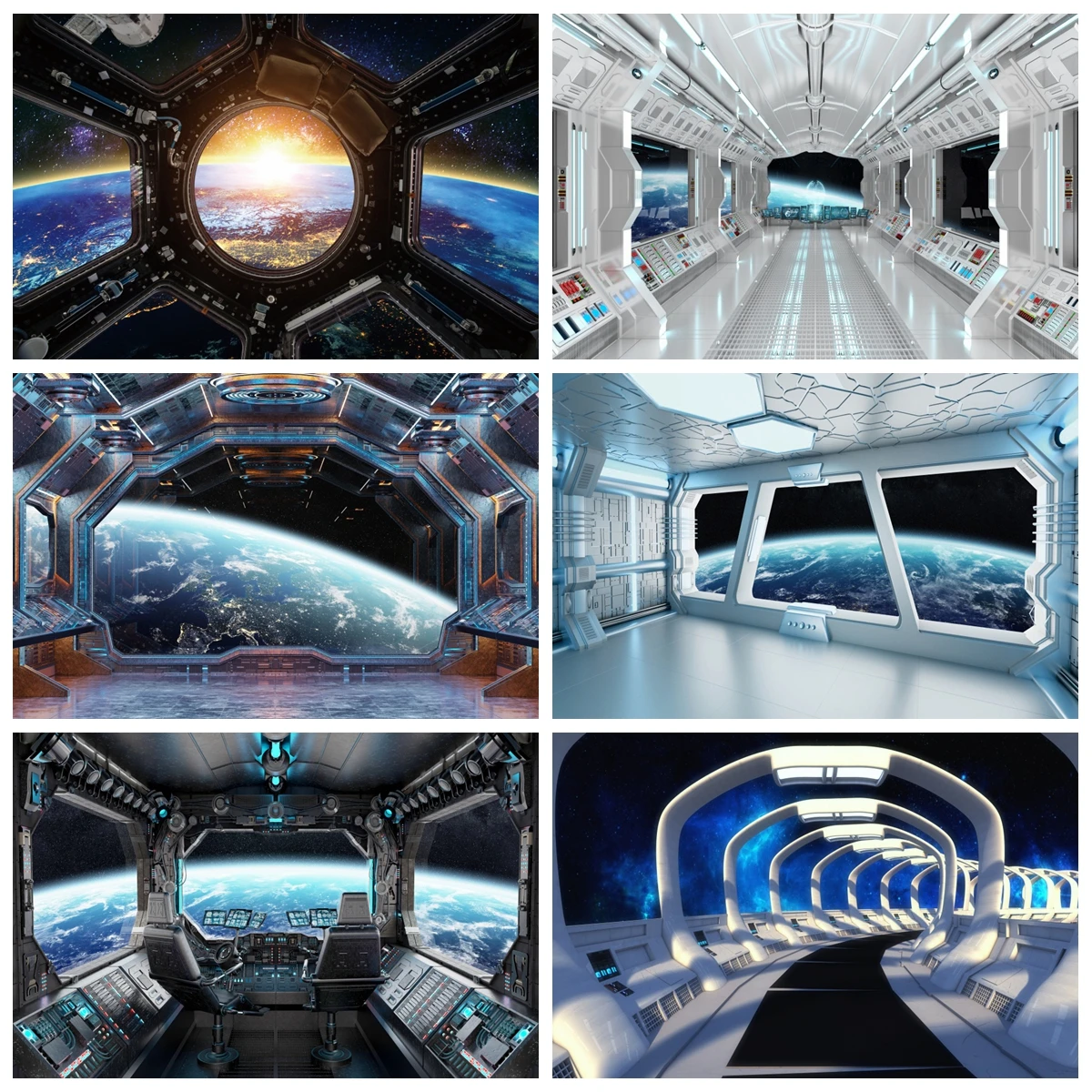 Universe Space Capsule Backdrop Window View On Planet Earth Science Fiction Spacecraft Spaceship Interior Photography Background