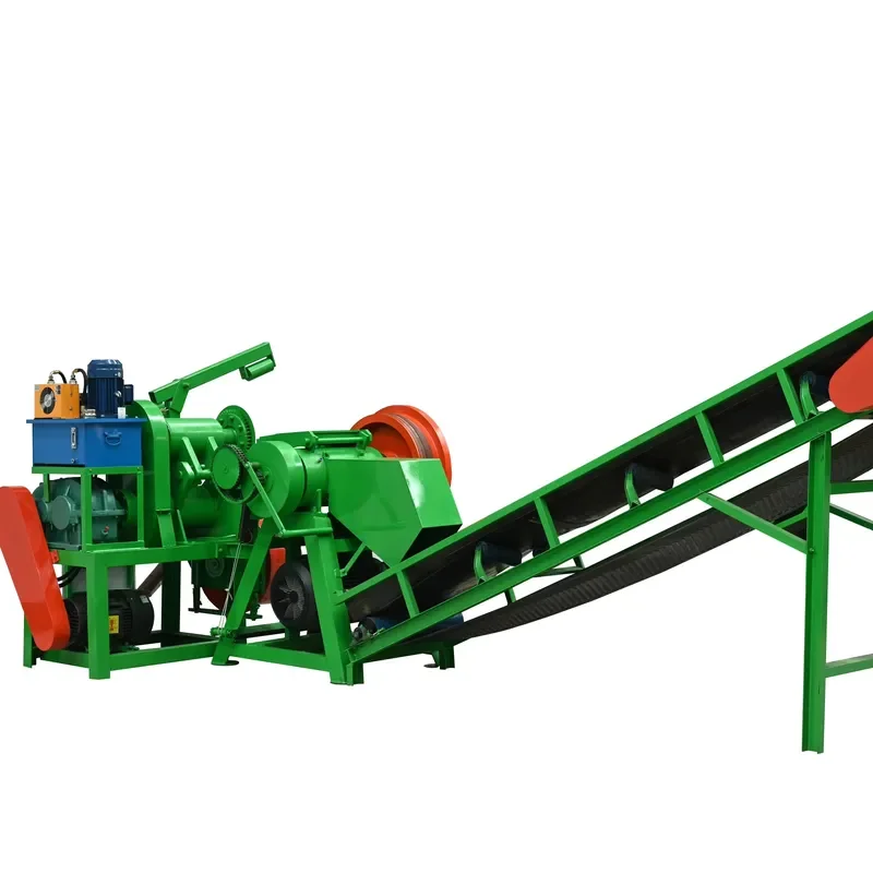 Crusher Automatic Waste Tire Recycling Machine Tire Cutting Strips Machine / Tire Block Cutter for Sale