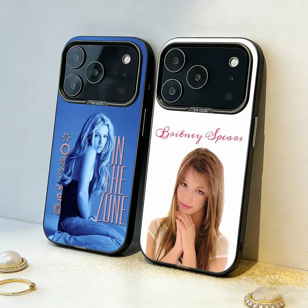 

Lovely B-Britney Lucky S-Spears Phone Case For iPhone17,16,15,14,13,12,11,Pro,MAX Gray Matte Silicone Black Cover