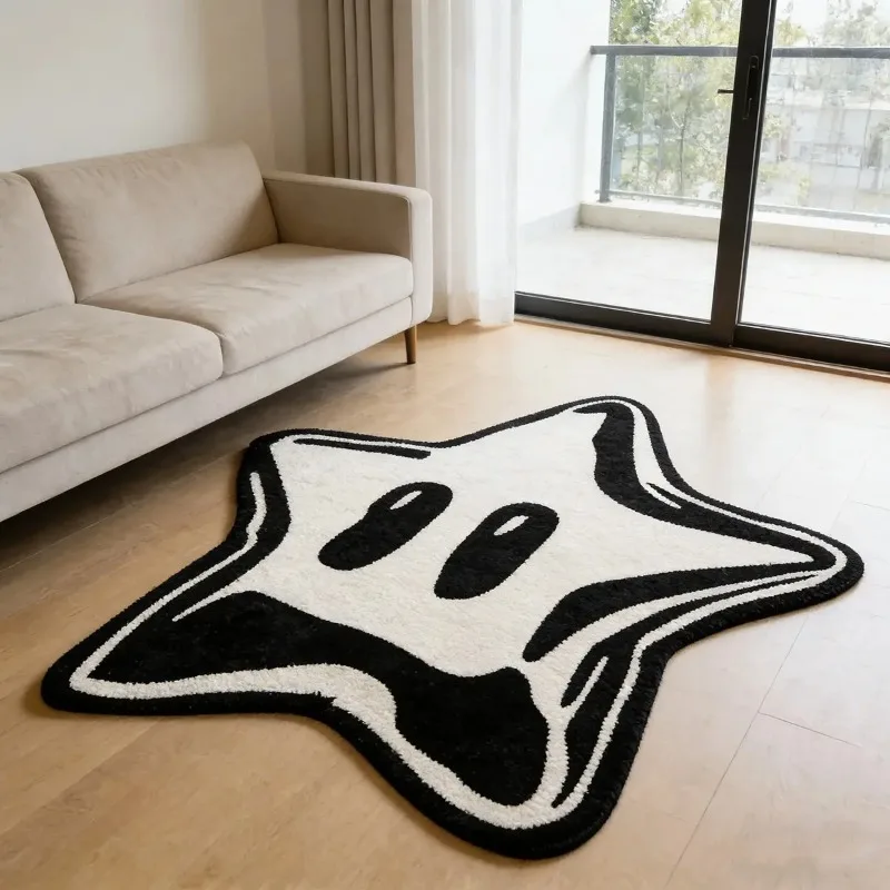 VIKAMA Cool Cartoon Plush Game Wind Carpet Anti Slip Bedhead Mat Bedroom Dormitory Living Room Home Decoration