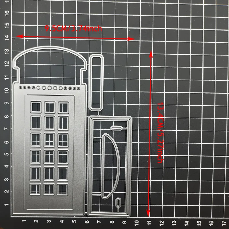 Rękodzieło metalowe matryce foremki do wycinania formowania nowej budki telefonicznej papierowe rzemiosło forma do noża podkładki chroniące przed uderzeniami ostrzy matryce