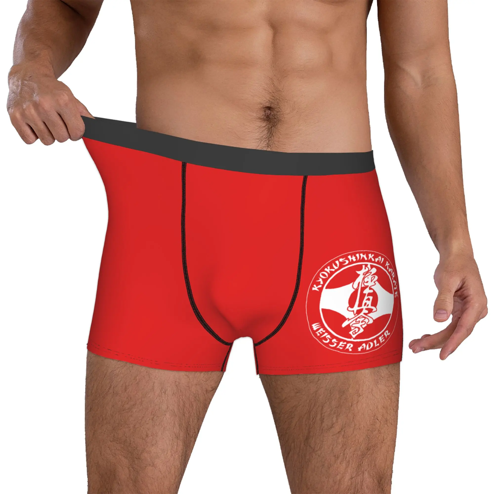 Customized Karate Kyokushin Underwear Male Printed Martial Arts Boxer Shorts Panties Briefs Breathable Underpants