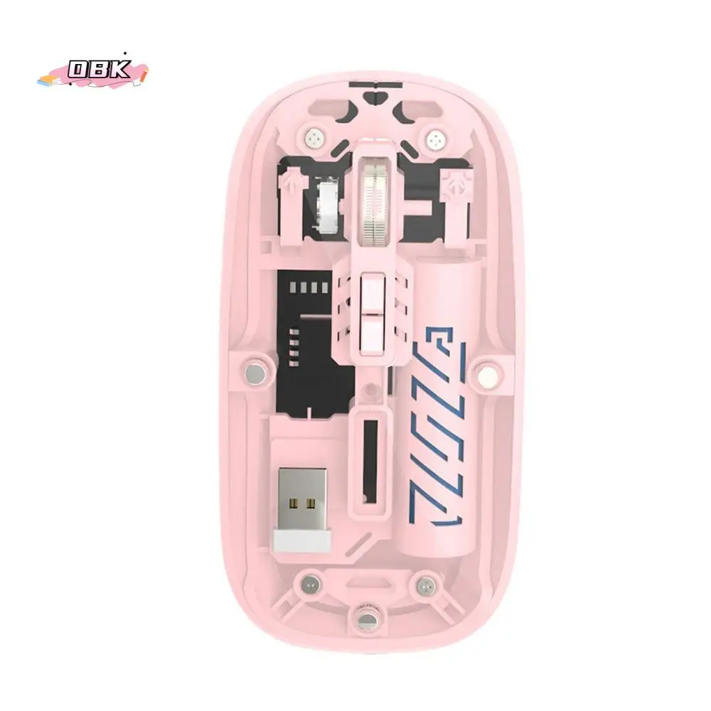 Mouse wireless Bluetooth 2.4G Mouse wireless trasparente ricaricabile per laptop Mouse ricaricabile silenzioso ad alta precisione