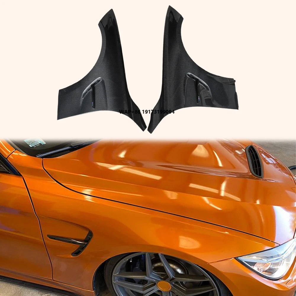 

For 4 Series 14-20 F32 Carbon LY Style Front Side Vented Fender W/Emblems