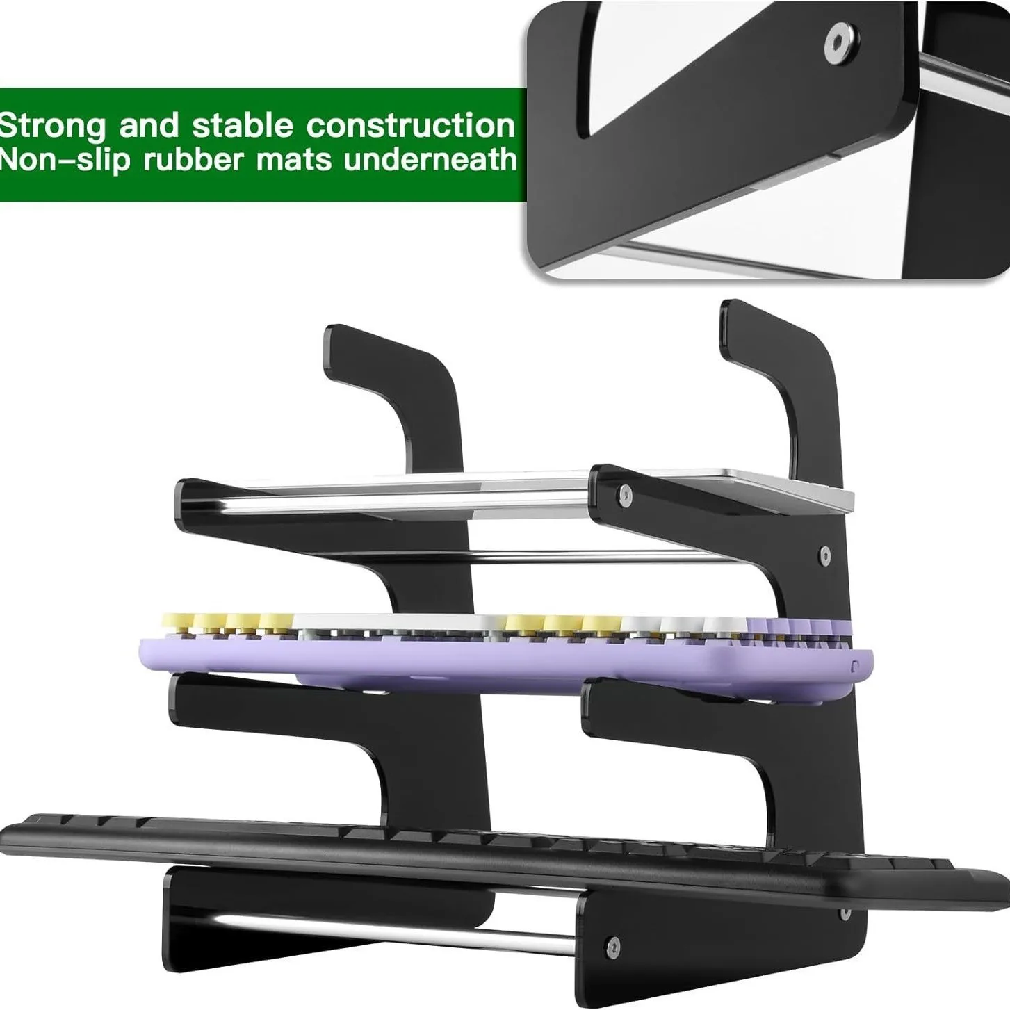 Ergonomic Computer Keyboard Holder Mechanical Keyboard Stand For Workspace Gaming Setup Display Stand Layer Rack Tray Accessorie