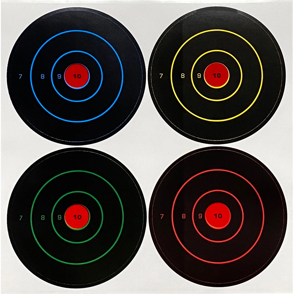 REAL Color-Impact Four Colors Sticker Targets 3 Inch in Diameter 40 Counts Pack