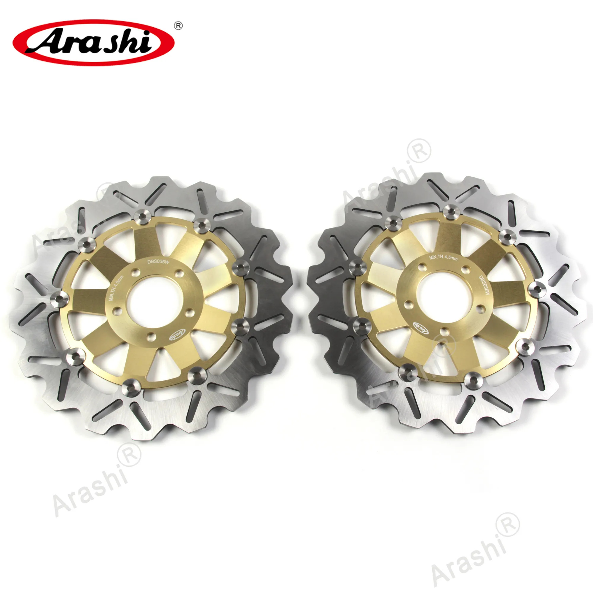 Arashi CNC Floating Front Brake Disc Rotor For KAWASAKI ZX6R NINJA