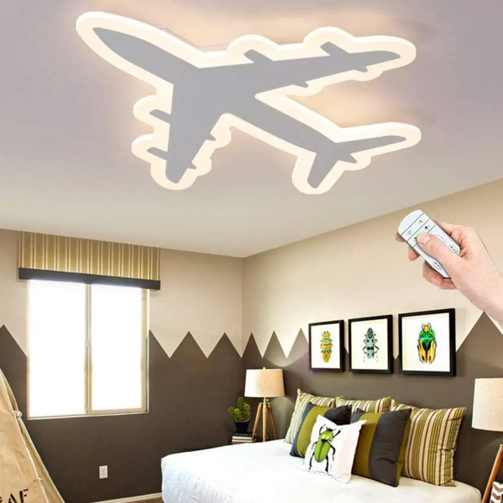 

Kids Bedroom Light Ceiling Light, Dimmable Led Children Ceiling Lamp Aircrafts Modern Led Chandeliers for Kids Room Living Room