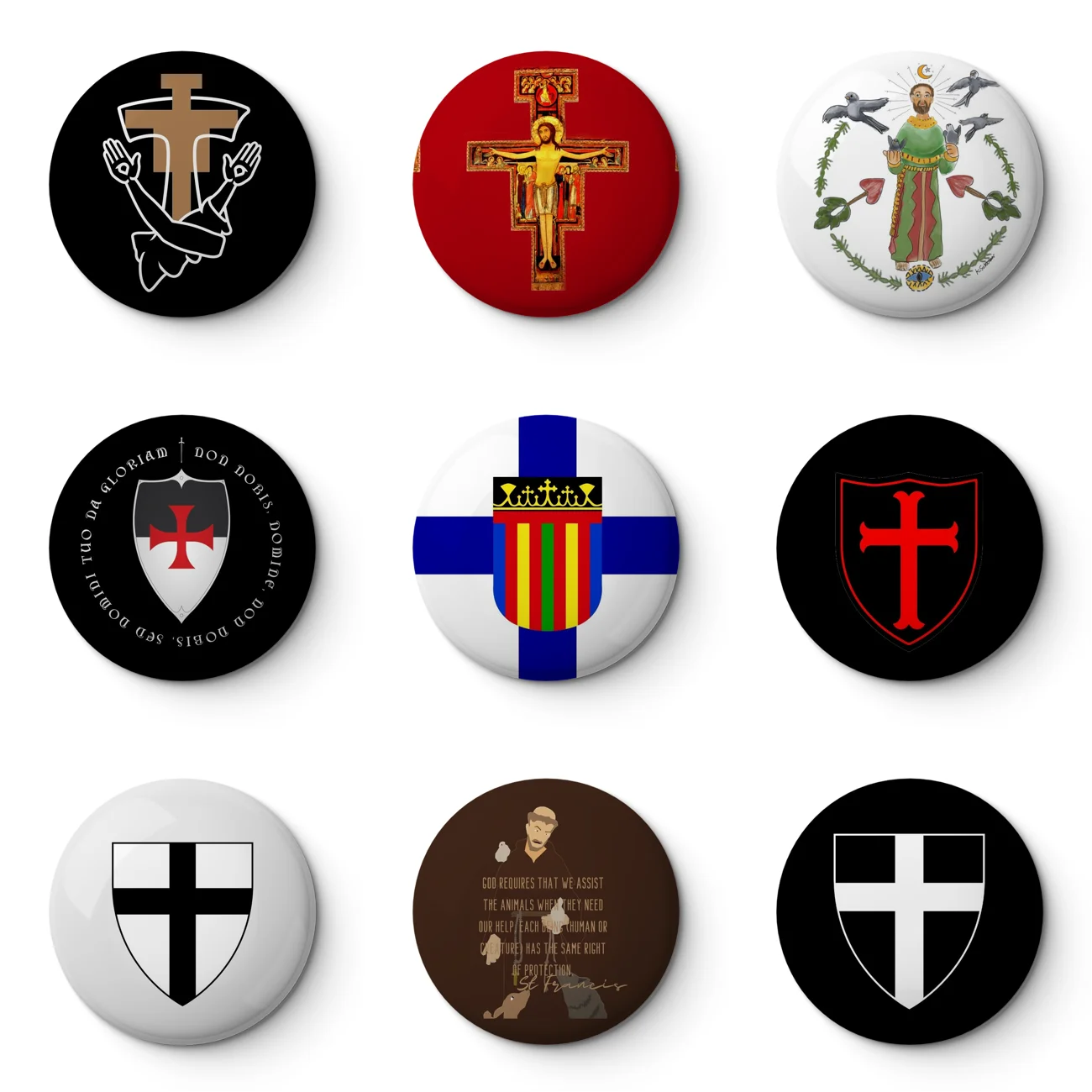 St Francis Coat Of Arms Soft Button Pin Customizable Metal Decor Women Jewelry Gift Cute Funny Hat Lover Lapel Pin