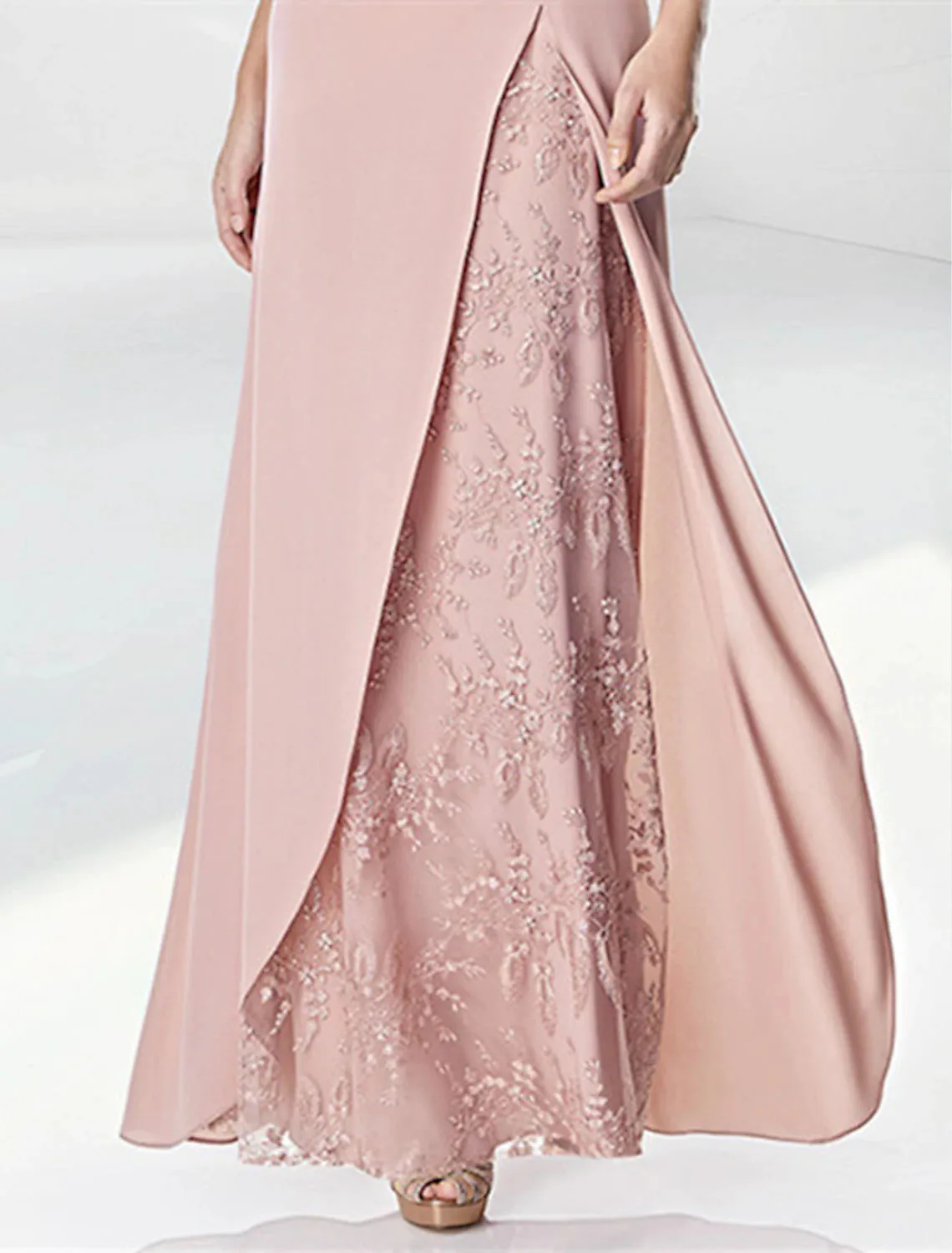 A-Line Elegant Formal Evening Gown Beach Wedding Guest Dress Floor Length 3/4 Sleeve Chiffon Embroidery 2025 Free Customized image 3