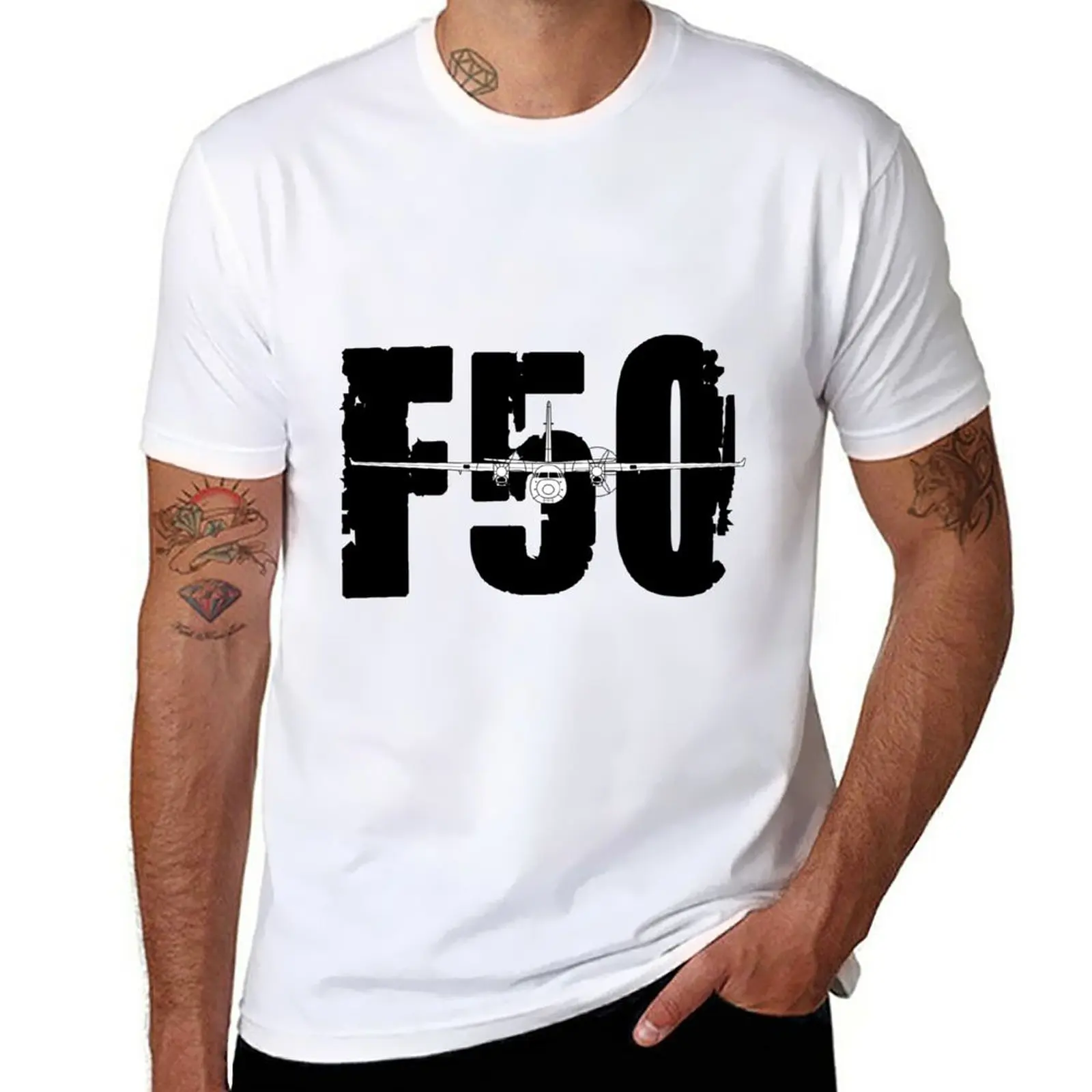 

New Fokker 50 T-Shirt tops summer tops shirts graphic tees animal print shirt for boys sweat shirts, men