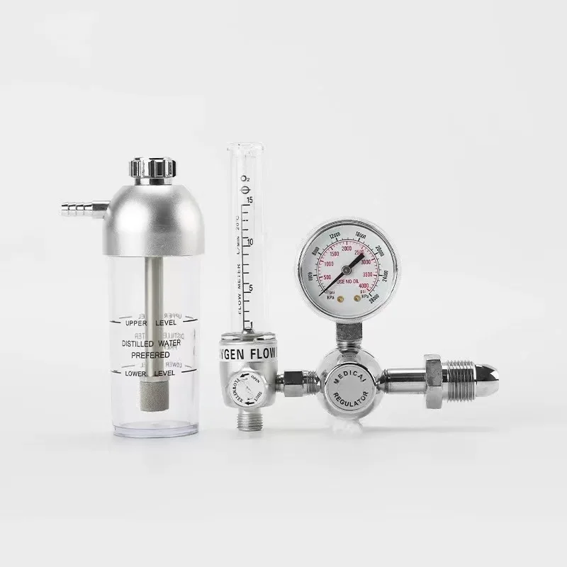 Wall Oxygen Outlet And  Mounted Medical  Flow Meter With Humidifier Bottle Oxygen inhalation