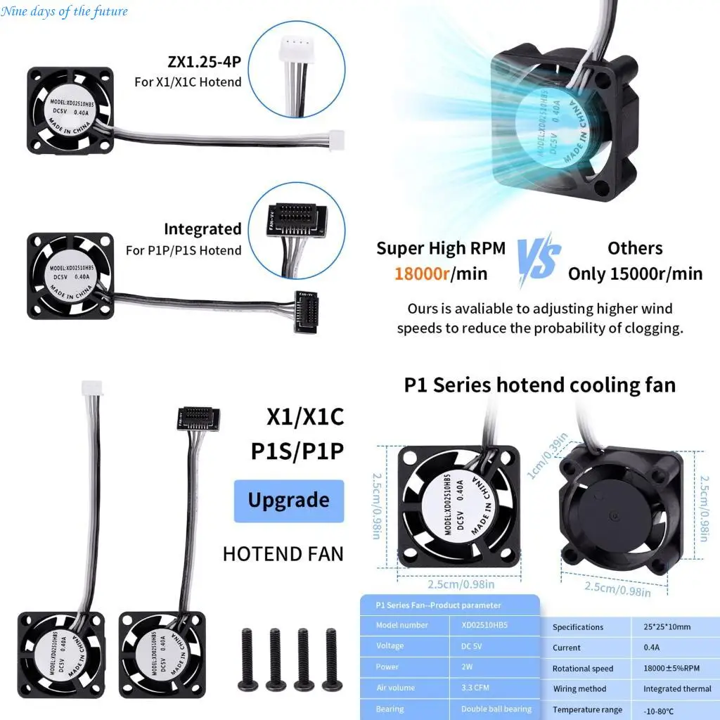

25x25x10 мм 5V Замена охлаждения вентилятора.