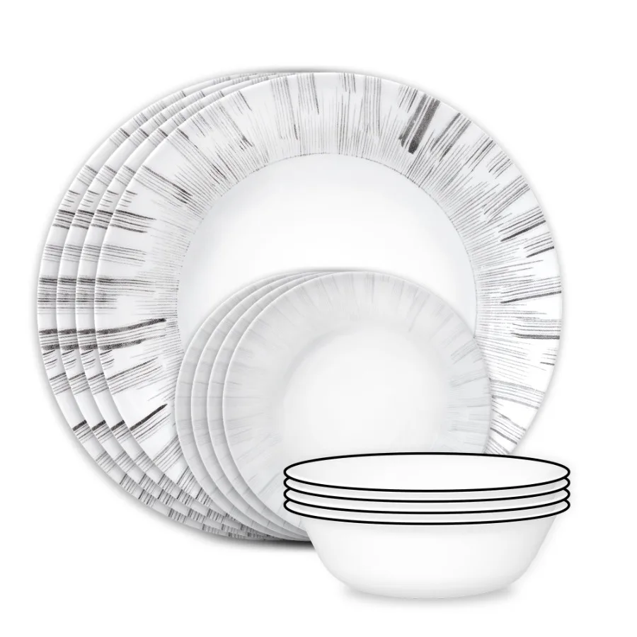 

Arica 12-Piece Glass Dinnerware Set Service for 4