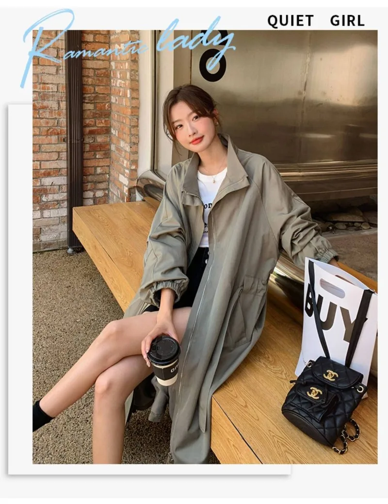 Tooling Trench Coat Women's Spring Medium and Long 2026 New Popular High-end Popular Loose Casual Coat This Year