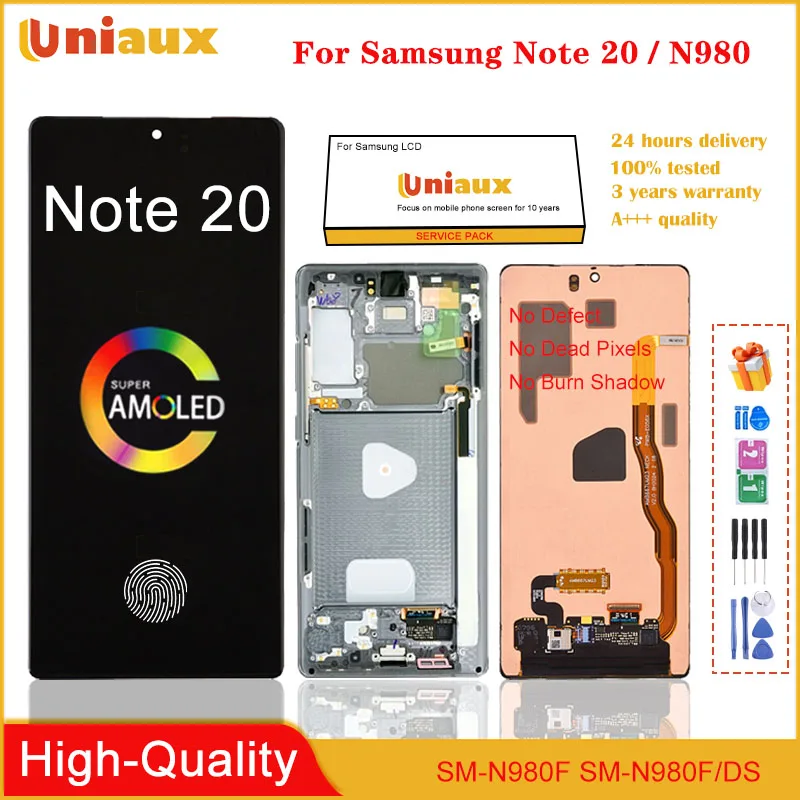 

6.7'' Super AMOLED For Samsung Galaxy Note20 5G N980 N981 N980F SN980F/DS LCD Display Touch Screen Digitizer Repair Parts