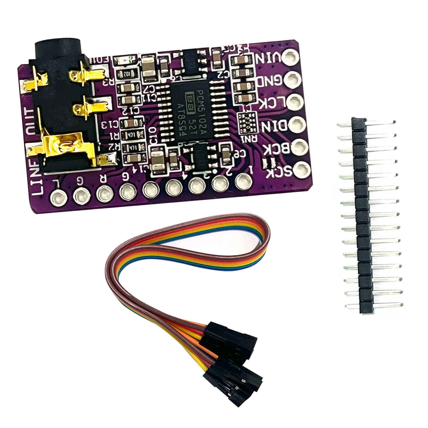 1-10PCS Interfaccia I2S PCM5102A Decodificatore DAC GY-PCM5102 Modulo Lettore I2S Per Raspberry Pi Formato pHAT Scheda Audio Digitale
