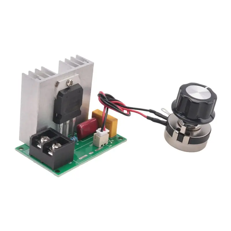 ELECT-AC 220V 8000W Electronic Voltage Regulator SCR Motor Speed Controller Dimming Speed Temperature Control