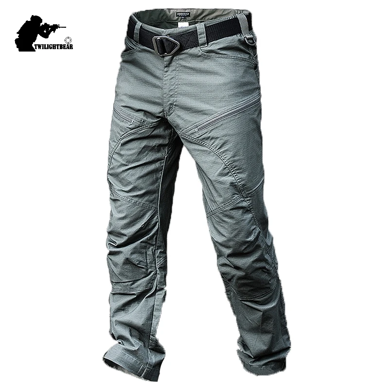 Calças Táticas Impermeáveis dos homens, Calça de Carga, Multi Bolso, Calças Ferramental, Calças Casuais, Roupas Masculinas, Calças de Acampamento, Alta Qualidade