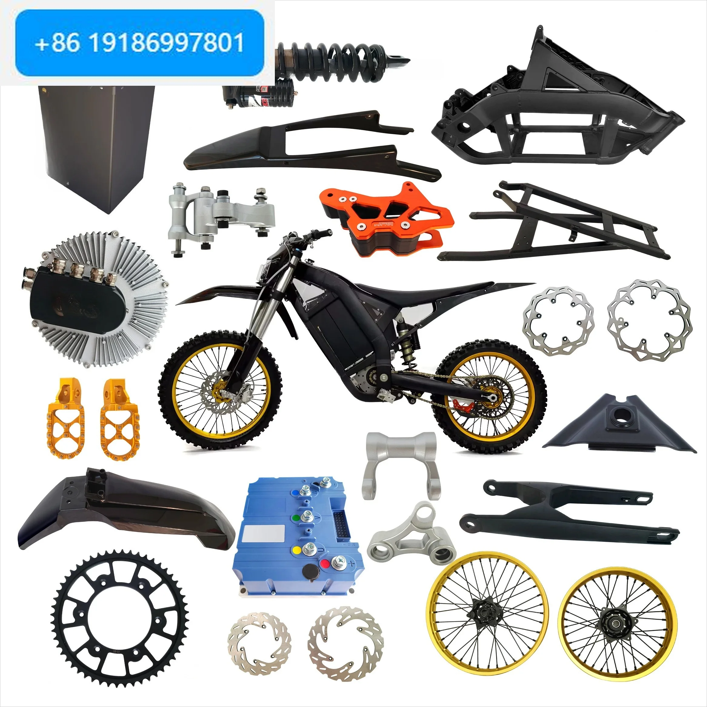 ODM OEM GMX Motorcycle Accessories Motorcycle Parts Bike Conversion Kit Complete Battery Pack Battery Charger for Motorcycle