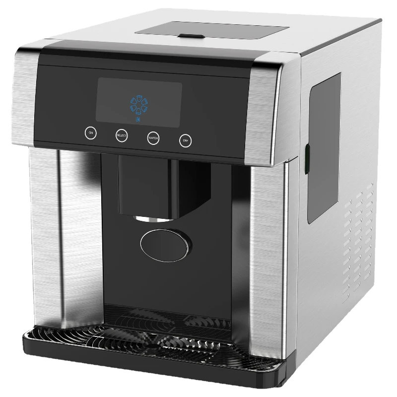 

Household small commercial desktop ice making cold water two in one ice machine