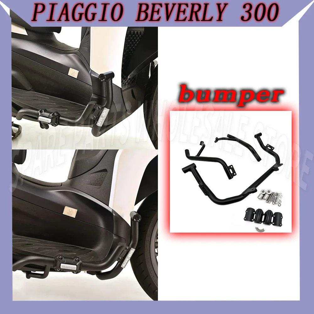 Motorcycle Highway Engine Guard Crash Bar Frame Bumper Fairing Protector Bars For Piaggio Beverly 300 Beverly300 2019-2024