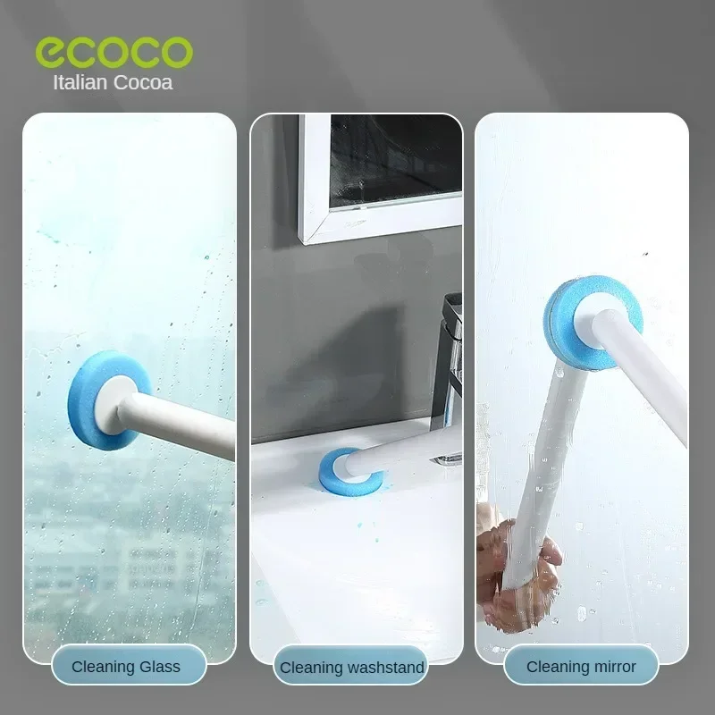 ECOCO disposable toilet brush bathroom accessories wall-mounted household bathroom no dead corner cleaning pit toilet brush set