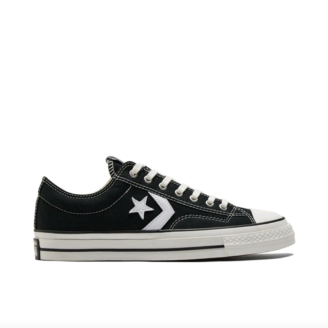 

Converse Star Player 76 Men's and Women's Skateboarding Shoes, Shock-absorbing, Classic Sneakers, Black/White