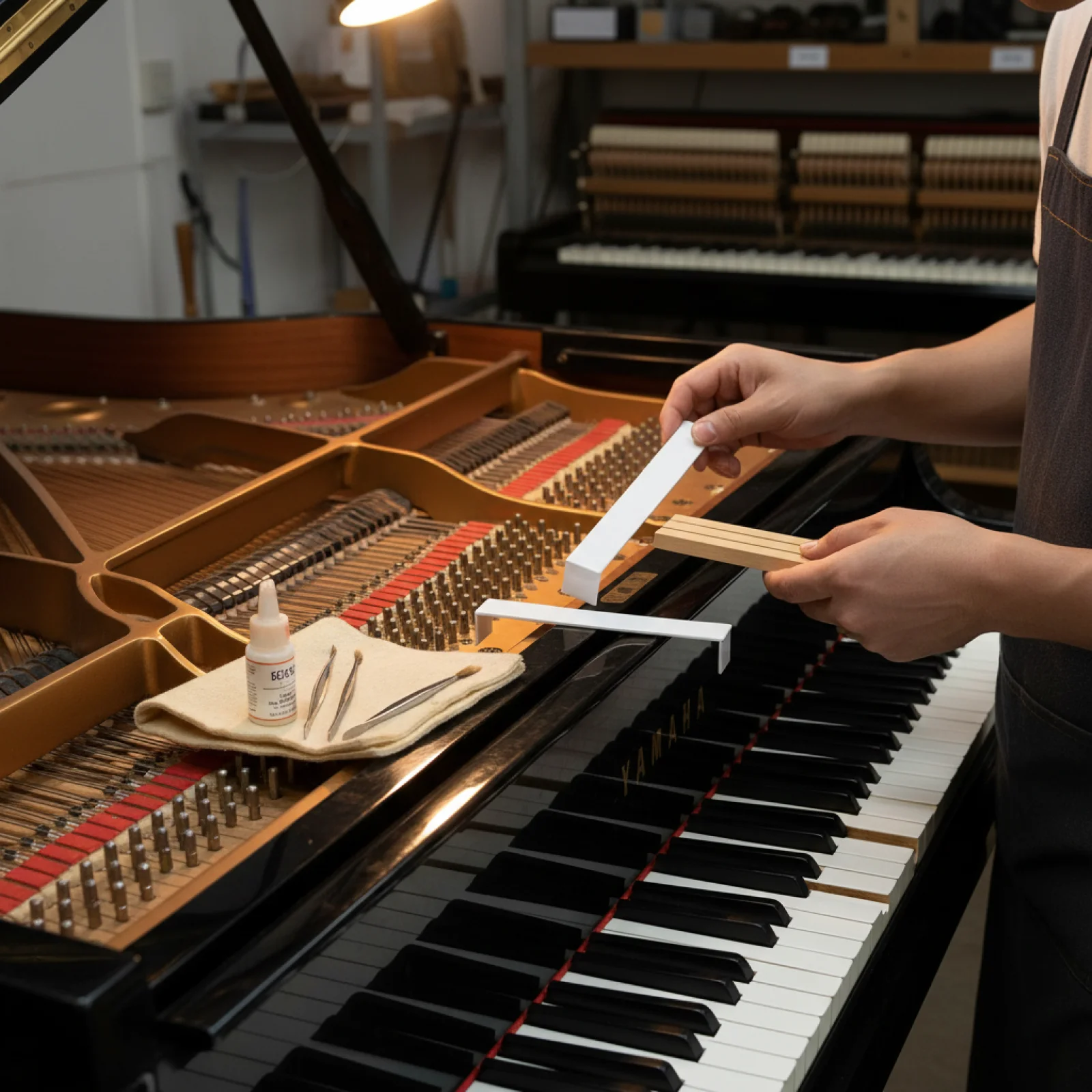 

Upright or Vertical Piano Keytops White Key Covers Replacement Set Repair and Maintenance PP Accessory Kit
