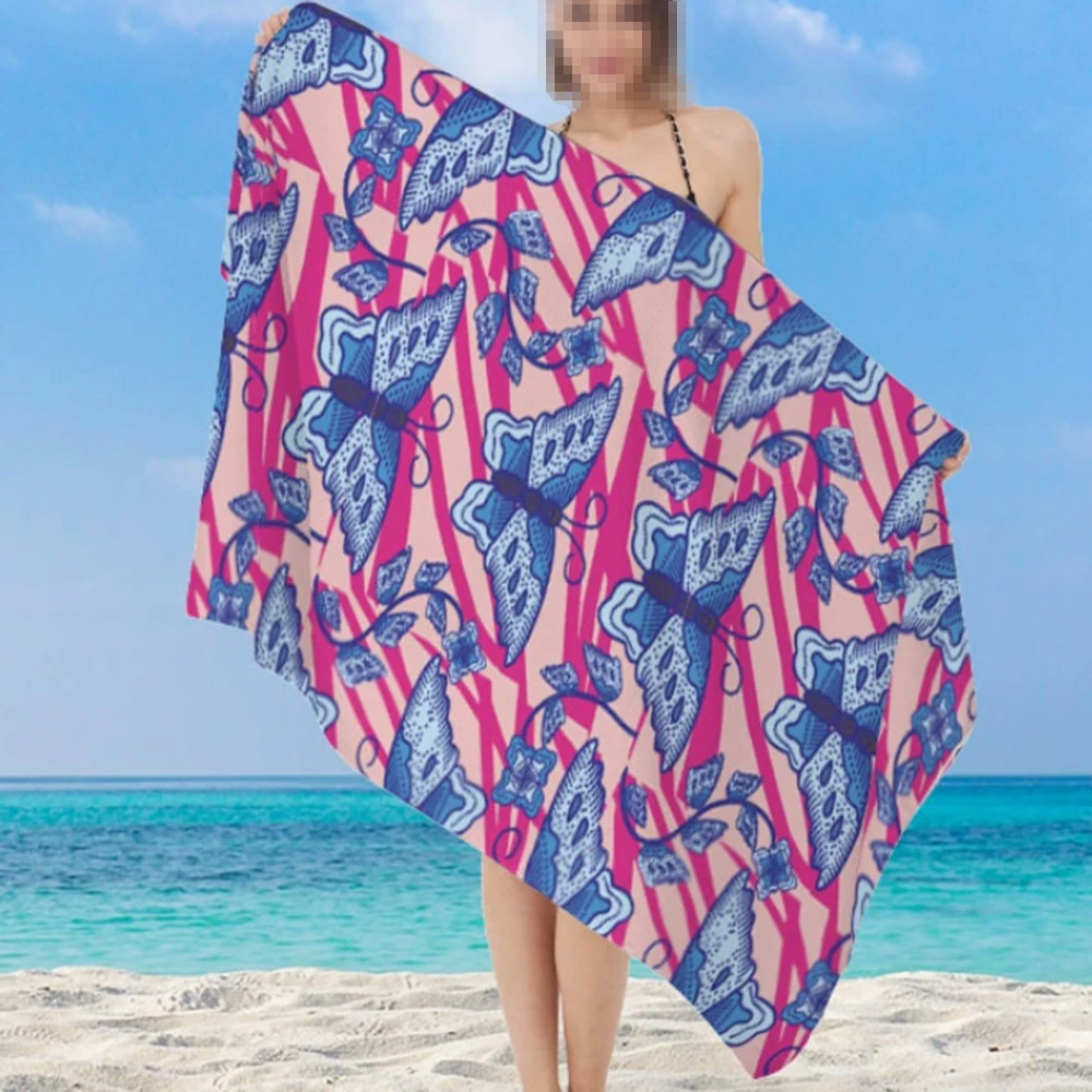 Dinosaur-Printed Beach Towel: Dive into a Prehistoric Beach Experience! Novel patterned towel Suitable for Swimming Pool Camping