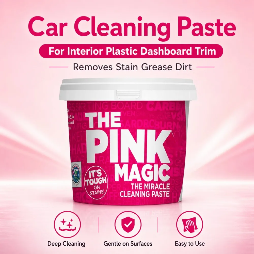 Car Cleaning Paste For Universal Vehicles Interior Plastic Dashboard Trim Stain Grease Dirt Remover Auto Detailing Cleaner Paste
