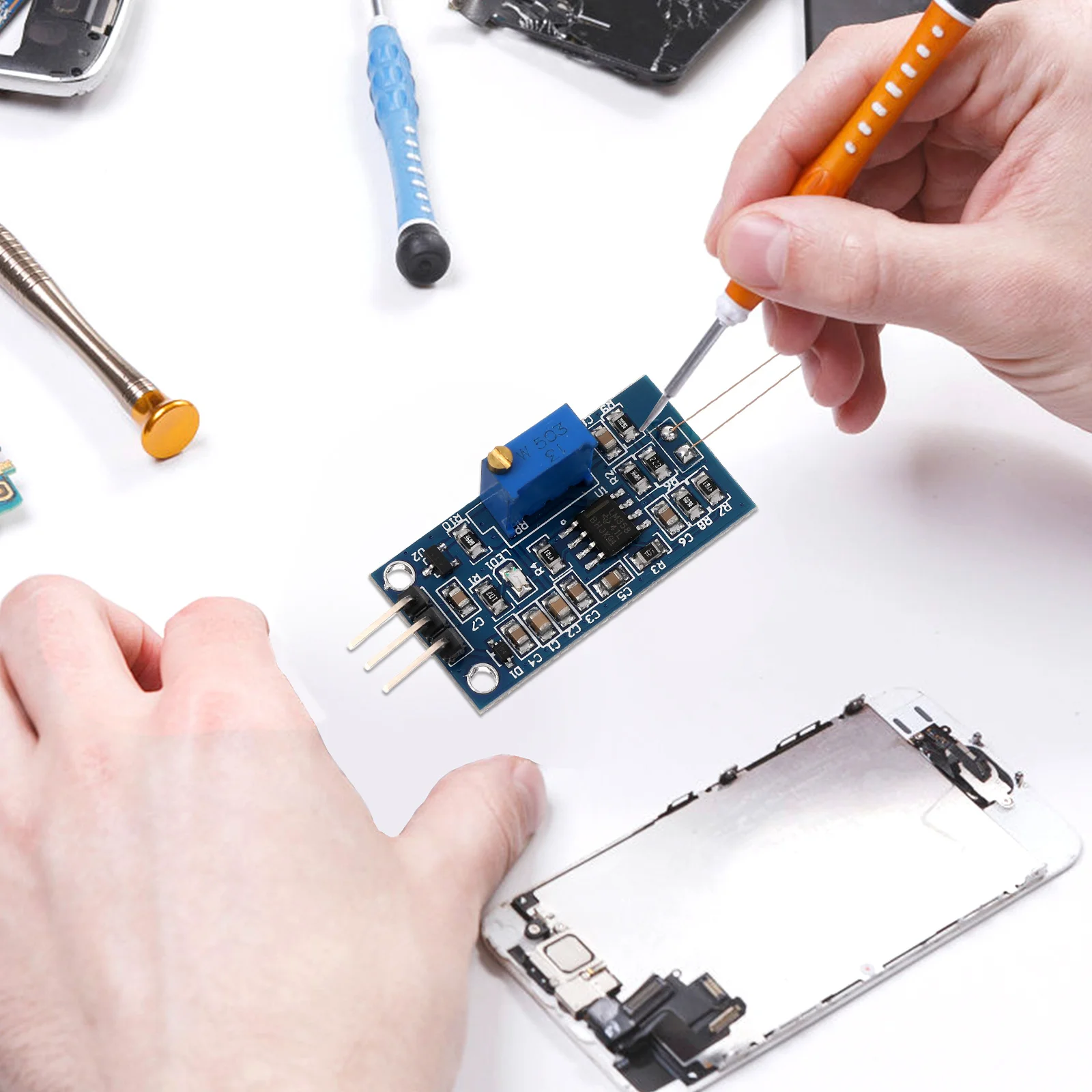 وحدة اختبار كشف الانحناء بمستشعر قياس الضغط، مخرج تناظري، عمر التعب الطويل، حماية عكسية، صمام ثنائي للمعدات الكهربائية #6