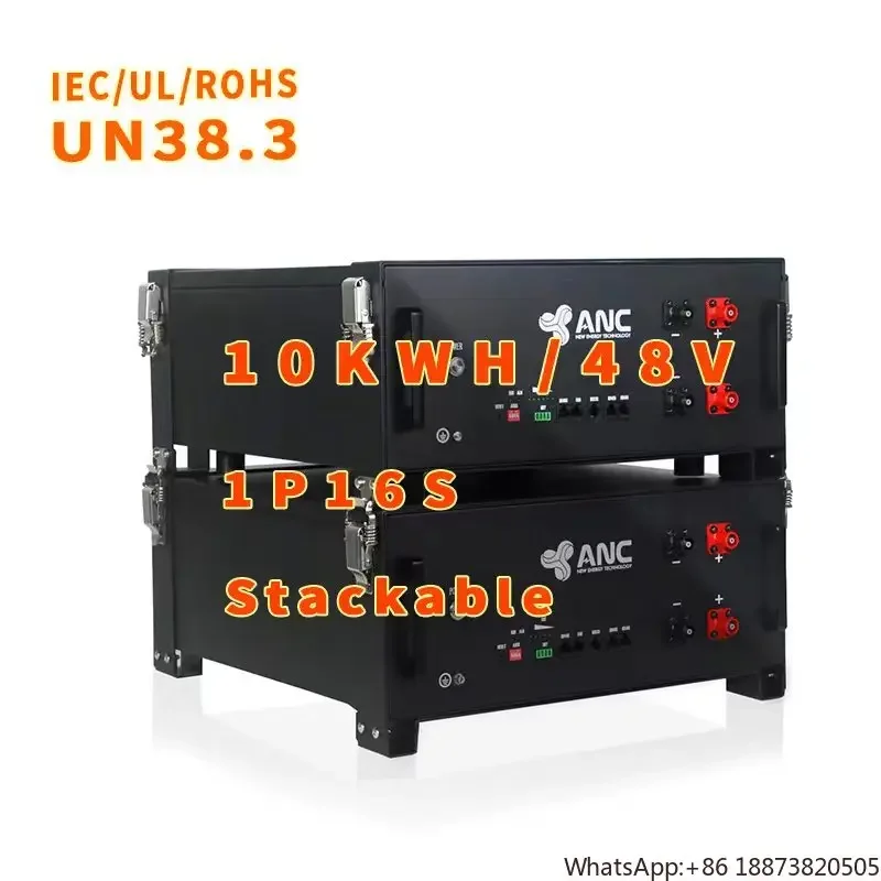 ANC anchi Stackable Modular 51.2v 10kwh 20kwh Lifepo4 Lithium Ion Home Solar System 48v 100ah Energy Storage Battery