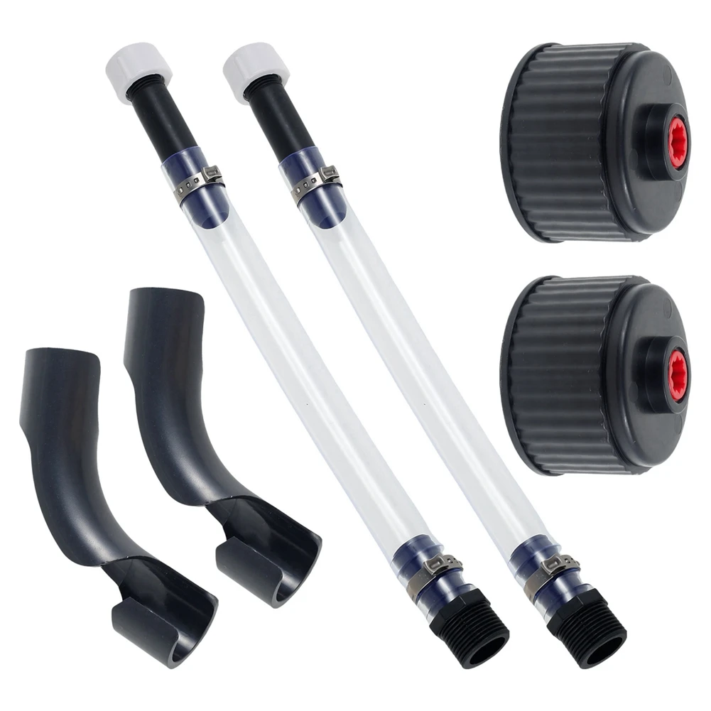 

A42M-Racing Fuel Filler Hose Transparent PVC Gas Tank Hose Universal Fuels Replacement Jug Cap With Hose Bender Car