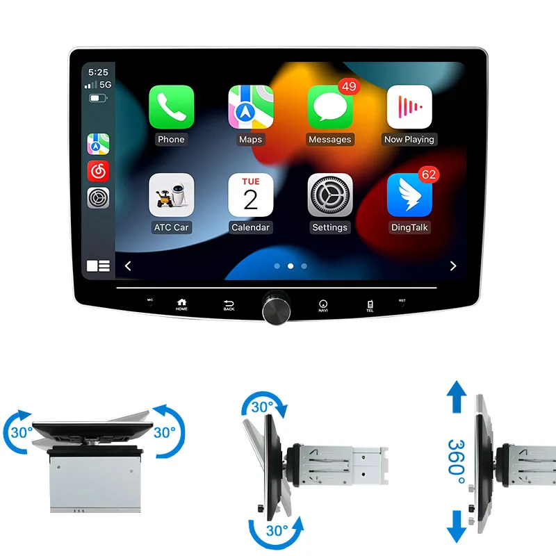 

10.1 Inch Rotatable Android Car Radio Multimedia 1 Din Autoradio Touch Screen Car Dvd Player System