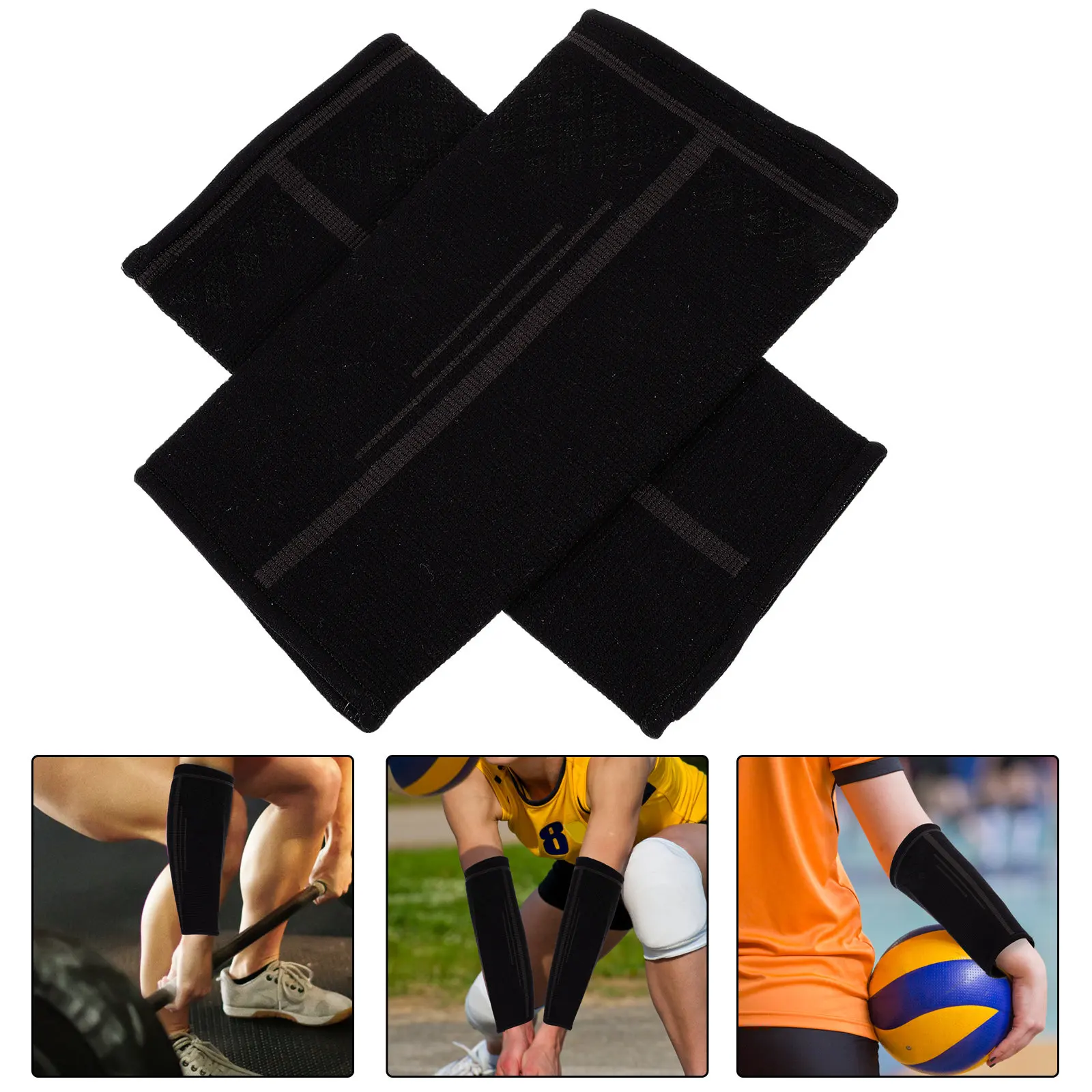 1Pair Breathable Polyester Volleyball Wrist Brace with Thick Padding for Arm Protection Sports Wrist Support Recovery