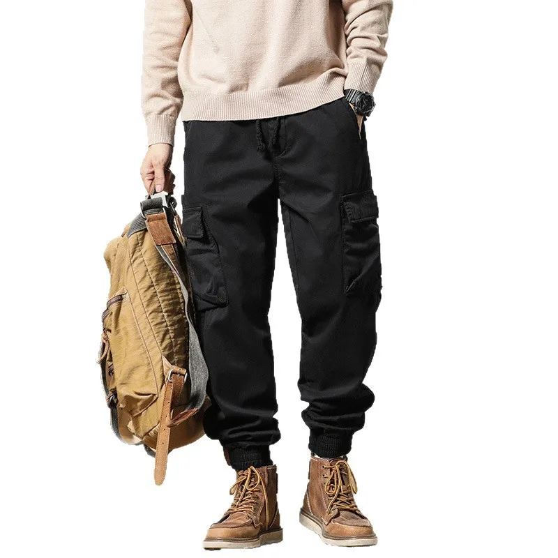 الشتاء الرجال سميكة الصوف البضائع السراويل وظيفية عداء ببطء السراويل عبر الحدود القطن سميكة عارضة السراويل