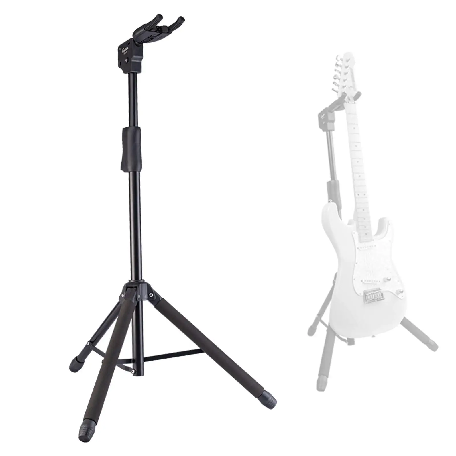 

Tripod Guitar Stand Adjustable Height Ukulele Display Stand Electric Guitar Holder for Music Room Studio School Home Beginners