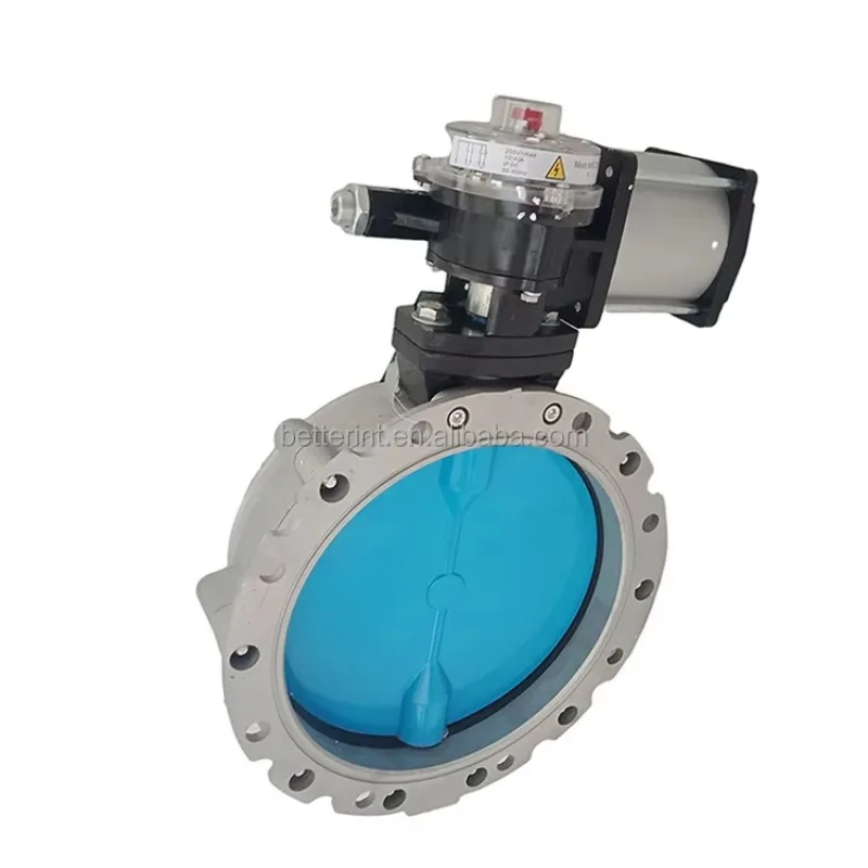 DN250 Single Flange Pneumatic Powder Butterfly Valve 10inch For Cement Silo