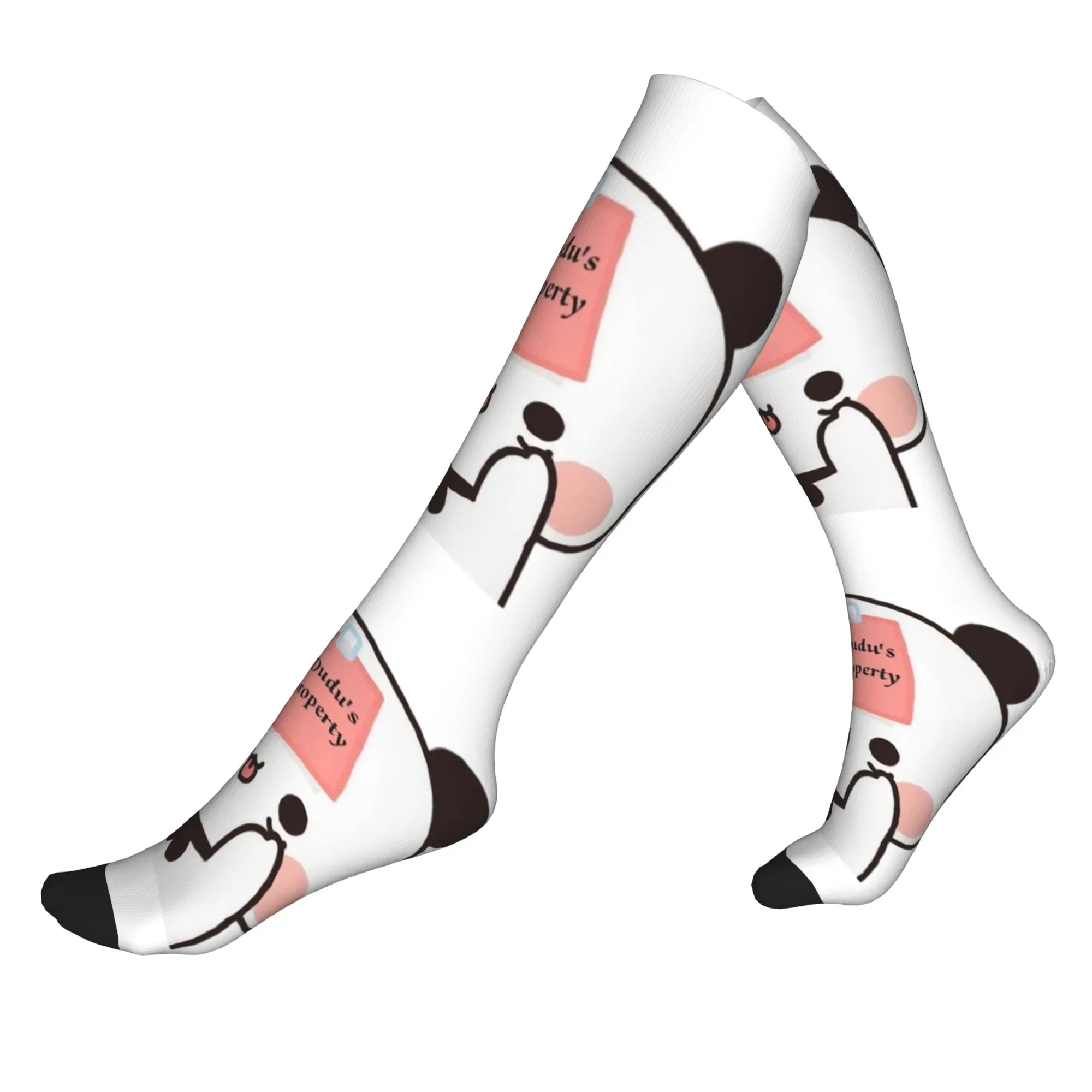 

Cute Men's Bubu Dudu Panda And Brownie Bear Couple Dress Socks Unisex Warm Breathbale 3D Printing Sports Compression Socks