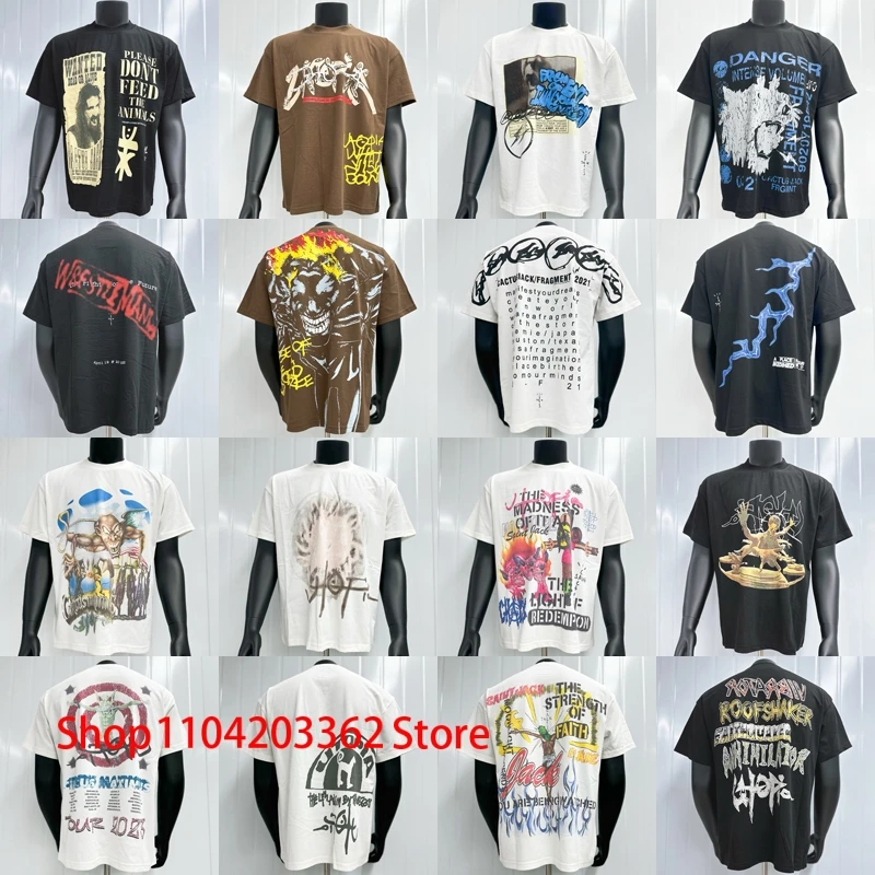 Ropa de hombre Cactus Jack camiseta de manga corta de alta calidad varios estilos patrón de impresión Utopia Tops camisetas un día enviado