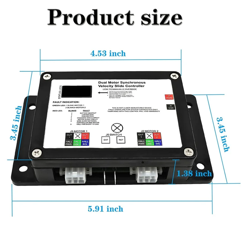 AB56-Pengganti 13398-DO Pengendali Geser Kecepatan Sinkron Motor Ganda untuk Lippert V-sync II-Menggantikan 13398-C2