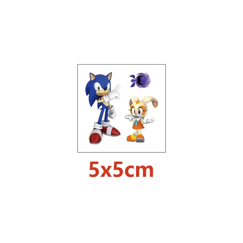 Hot 20sheets/set Sonic the Hedgehog Tattoo Stickers Children\'s Toys Cartoon Tattoo Stickers  Anime Image Waterproof Durable tide